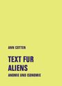 Ann Cotten: Text fur Aliens, Buch