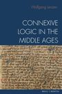 "CONNEXIVE LOGIC IN THE MIDDLE AGES" von Wolfgang Lenzen. Hintergrund zeigt mittelalterlichen Manuskripttext.