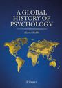 „A Global History of Psychology“, Hannes Stubbe. Goldene Weltkarte auf dunkelblauem Hintergrund. Pabst Verlag Logo.