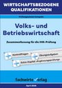 Texte: "Volks- und Betriebswirtschaft", "Zusammenfassung für die IHK-Prüfung", "Kontrollfragen", "Übungsaufgaben". Cover in Blau.