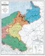 : Historische Karte: DEUTSCHES REICH - Provinzen Ostpreußen, Westpreußen, Posen und Schlesien nach dem 28. Juni 1919 (gerollt), KRT