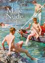 "The Male Nude in Art", 2027. Eine farbenfrohe Illustration von Männern, die am Wasser entspannen und ein Ruderboot benutzen.