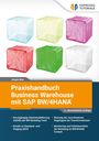 "Praxishandbuch Business Warehouse mit SAP BW/4HANA". Bunte, durchscheinende Würfel, Logo oben rechts.