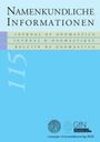 : Namenkundliche Informationen 115, Buch