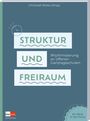 "Struktur und Freiraum: Rhythmisierung an offenen Ganztagsschulen." Ein Buchcover in Blau- und Grüntönen.