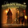 "Sherlock Holmes Chronicles: Der unheimliche Mönch". Ein Mönch in einer dunklen, beleuchteten Gasse.