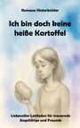 "Ich bin doch keine heiße Kartoffel". Illustration eines Mädchens, das eine dampfende Kartoffel hält, in blauer Umgebung.