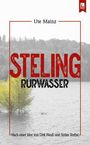 "STELING RURWASSER" in roter und schwarzer Schrift. Oben steht "Ute Mainz". Unterhalb ein Baum vor seenartiger Kulisse.
