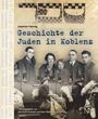 "Geschichte der Juden in Koblenz" von Joachim Hennig. Fünf Personen vor einem historischen Fotozug im Hintergrund.
