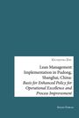 Titel: "Lean Management Implementation in Pudong, Shanghai, China". Autor: Guoqiang Zhu. Verlag: Galda Verlag. Hintergrund: Dunkelgrün.