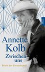 "Annette Kolb Zwischen uns – Briefe der Freundschaft"; Frau im Hut, geometrisches Muster, Allitera-Verlag.