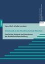 Titel: "Schulmusik an der Musikhochschule München". Thema: Musiklehrkräfteausbildung mit grafischen Linien.