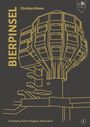 Text: "BIERPINSEL", "Christian Simon", "Architekturführer Steglitz-Zehlendorf". Illustration eines futuristischen Gebäudes.