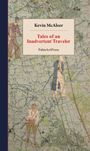Text: Kevin McAleer, Tales of an Inadvertent Traveler, PalmArtPress. Eine Landkarte mit durchscheinenden Figuren.