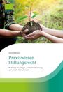 Text: "Praxiswissen Stiftungsrecht". Hände pflanzen Setzling in Erde. Links oben ein grünes Logo von DATEV.