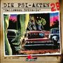 "Die PSI-Akten 28: 'Halloween Drive-In', ab 12 Jahren. Illustration mit Monstern und verängstigter Frau vor Autos."