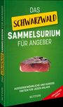 Ein grüner Buchumschlag mit Text: „Das Schwarzwald Sammelsurium für Angeber“. Abbildung von geräuchertem Schinken.