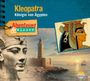 „Kleopatra – Königin von Ägypten“, „Abenteuer & Wissen“. Illustration: Kleopatra mit einem Leuchtturm im Hintergrund.