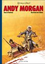 Titel: "Andy Morgan". Untertitel: "Oase in Flammen" und "Das Gesetz des Taifuns". Illustration: Zwei Personen auf Motorrad.