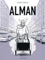 Text: "HAMED ESHRAT ALMAN avant-verlag". 

Illustration: Eine Person schiebt ein Lastenrad mit zwei lachenden Kindern durch eine belebte Stadtstraße.
