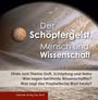 Text: "Der Schöpfergeist, Mensch und Wissenschaft. Zitate zum Thema Gott, Schöpfung und Natur. Was sagen berühmte Wissenschaftler? Was sagt das Prophetische Wort heute?" Im Hintergrund ist eine Illustration des Jupiter mit einem seiner Monde.