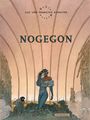 Text: "Hohle Welten", "Luc und François Schuiten", "NOGEGON", "schreiber&leser". Eine Frau in kunstvoller Kleidung in einem futuristischen Raum.
