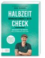 „HALBZEIT CHECK: MÄNNERGESUNDHEIT AB 50“. Tipps & Tricks für Männergesundheit. Ein Mann mit Stethoskop lächelt.