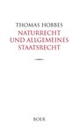 Thomas Hobbes: Naturrecht und allgemeines Staatsrecht in den Anfangsgründen, Buch