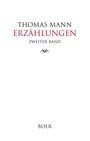 "Thomas Mann Erzählungen Zweiter Band" steht in klarer Schrift, darunter ein dekoratives Symbol und das Wort "Boer".
