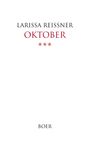 Larissa Reissner, Oktober, drei rote Sterne, BOER. Schlichtes, minimalistisches Cover.