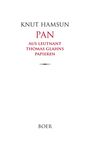 Buchcover mit Text: "Knut Hamsun, PAN, aus Leutnant Thomas Glahns Papieren". Verlag: "BOER". Weißer Hintergrund.