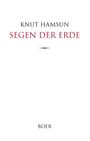 "Knut Hamsun - Segen der Erde. Boer." Ein schlichtes Buchcover mit weißem Hintergrund.