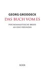 Text: "Georg Groddeck Das Buch vom Es Psychoanalytische Briefe an eine Freundin BOER." Weiße Seite mit minimalistischer Gestaltung.