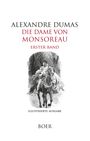 "Alexandre Dumas, Die Dame von Monsoreau, Erster Band, illustrierte Ausgabe, Boer." Illustration eines Reiters im Wald.