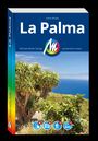 La Palma, Irene Börjes, Michael Müller Verlag. Palmen und Meerlandschaft, blau-grüner Hintergrund mit Müllerverlag-Logo.