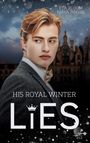 „His Royal Winter Lies“ steht in weißer Schrift über einem jungen Mann vor einem Schloss. Sterne funkeln im Hintergrund.