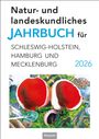 Der Text beschreibt ein Jahrbuch für Naturkunde in Schleswig-Holstein, Hamburg, Mecklenburg, 2026. Unten eine Pilz-Illustration.