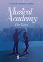 Text: "Sandra Großhausmann", "Musical Academy", "For Good", "WREADERS". Zwei tanzende Silhouetten vor einer Stadtsilhouette.