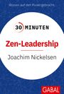 "Wissen auf den Punkt gebracht. 30 MINUTEN Zen-Leadership Joachim Nickelsen." Illustration mit blauem geometrischen Hintergrund.