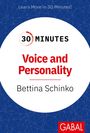 Logo "GABAL". "Learn More in 30 Minutes!". "30 MINUTES Voice and Personality Bettina Schinko". Blaues Hintergrundmuster.