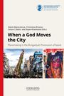 "When a God Moves the City" über Prozession in Nepal, mit Menschenmenge in Straße und rotem Maskengesicht.