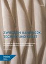 „Zwischen Handwerk, Technik und Kunst“. Beige gefaltete Struktur im Hintergrund, Imago-Logo in Blau unten links.