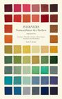 "WERNERS Nomenklatur der Farben. Angepasst an Zoologie, Botanik, Chemie, Mineralogie, Anatomie und die Kunst. Von P. Syme." Darunter befinden sich diverse Farbfelder in Reihen.