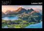 "Lofoten 2027" und "360°" stehen auf einem Foto von Bergen und Seen bei Sonnenuntergang, umgeben von einer schwarzen Umrandung.