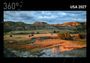 Text: "360°" und "USA 2027"; Landschaft mit Bergen, Büffeln und weiten Feldern.