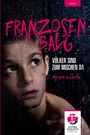 Text: "Franzosen Balg", "Völker sind zum Mischen da", "Peter García", "Roman", "Ultra Violett Verlag".  
Ein Junge sieht durch eine verregnete Scheibe.