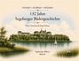 "132 Jahre Segeberger Bädergeschichte" von Peter Zastrow & Jörg Nehter. Illustration: Gebäude hinter Bäumen am See.