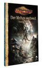 "Der Mythos weltweit: Nepal & Japan" steht auf einem Buchcover. Ein furchteinflößendes Wesen schwebt über asiatischen Tempeln.
