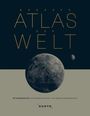 GROSSER ATLAS DER WELT. Mit Sonderkapitel: Die Rekorde der Natur – Die Rekorde der Menschheit. KUNTH. Erde und Mond abgebildet.