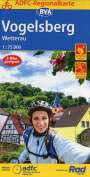 : ADFC-Regionalkarte Vogelsberg Wetterau, 1:75.000, mit Tagestourenvorschlägen, reiß- und wetterfest, E-Bike-geeignet, GPS-Tracks Download, KRT